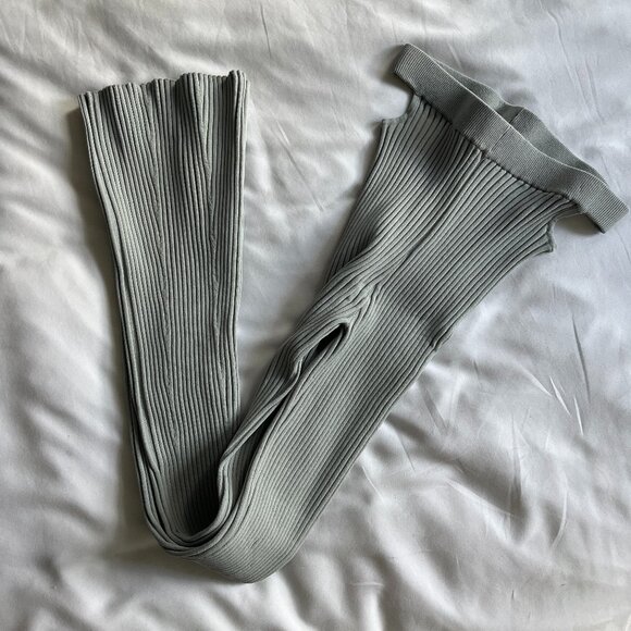 Live The Process Ribbed Flare Cutout Leggings - Gray - Size S - Picture 1 of 8